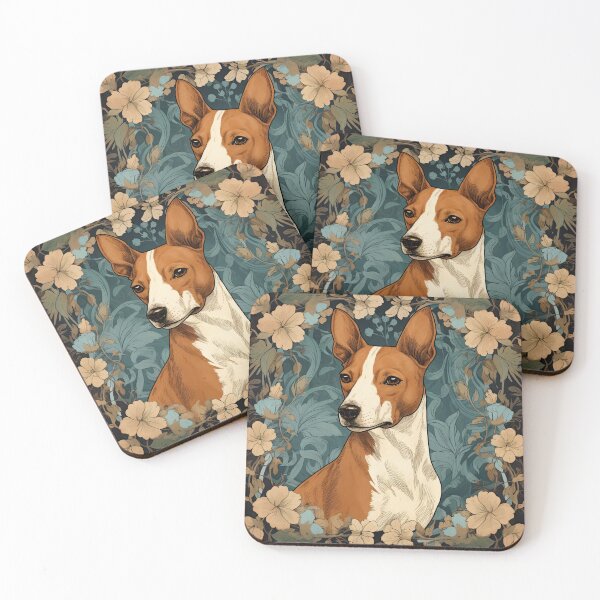 Item preview, Basenji Dog Retro Vintage Art designed and sold by WallyPink.