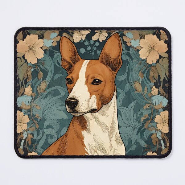 Item preview, Basenji Dog Retro Vintage Art designed and sold by WallyPink.
