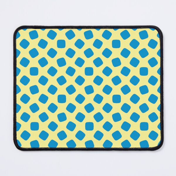 Item preview, Canary Yellow Cobalt Blue Rounded Square Lozenge Modern Art Pop Culture Bubbles Like Summer Happy Pattern designed and sold by PenguinForests.