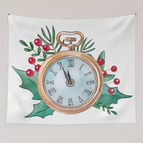 Item preview, New Year's Eve Clock designed and sold by DevushkaStore.