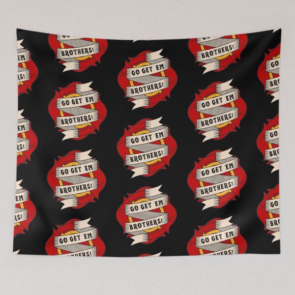 Item preview, Go Get Em Brothers Firefighter Design designed and sold by HelloGrackle.