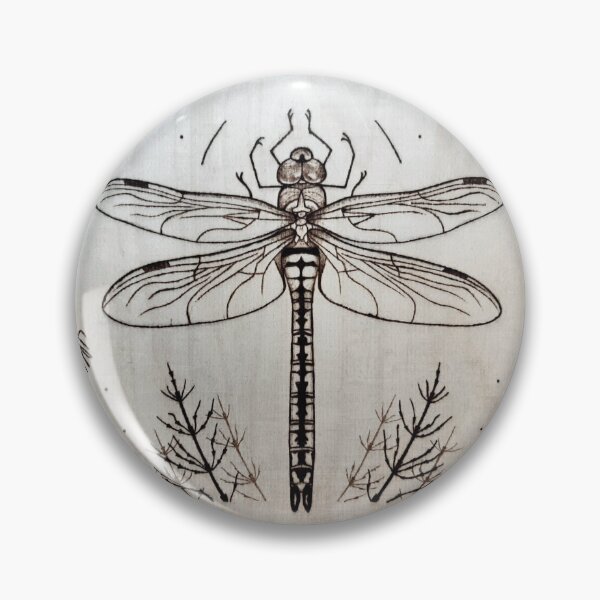 Item preview, Dragonfly and horsetail on wood designed and sold by storitz.art.