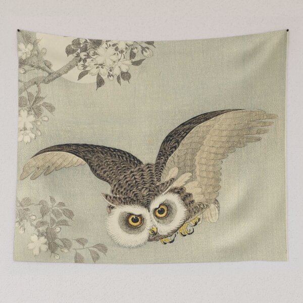 Item preview, HD. Cherry Blossoms and Owl, by Ohara Koson. HIGH DEFINITION designed and sold by MINDTHECHERRY.