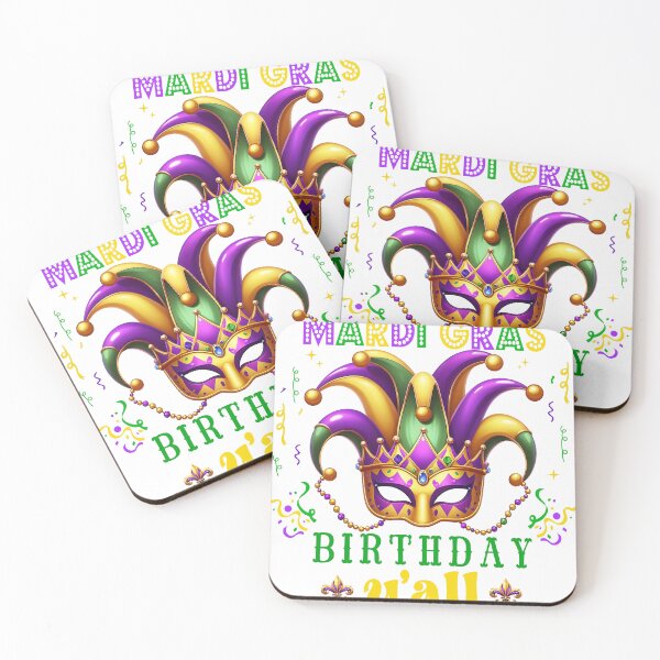 Item preview, It's My Birthday Mardi Gras Y'all designed and sold by PopArtDesigns.