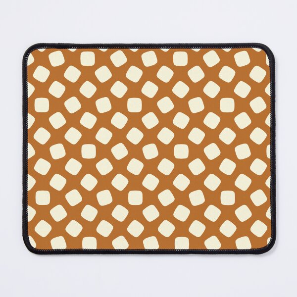 Item preview, Caramel Cream Brown Warm Rounded Square Cube Seed Rustic Folk Natural Earth Terracotta Pattern designed and sold by PenguinForests.