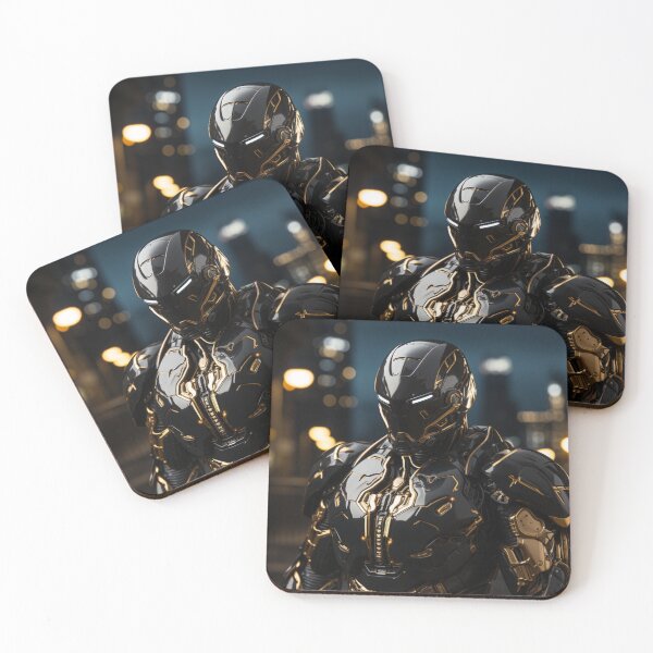 Item preview, strong dark knight digital art armor robot cyborg designed and sold by UILOVE.