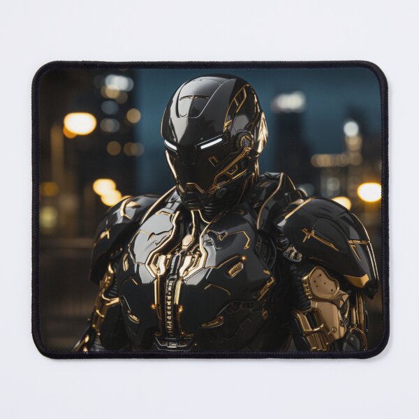 Item preview, strong dark knight digital art armor robot cyborg designed and sold by UILOVE.