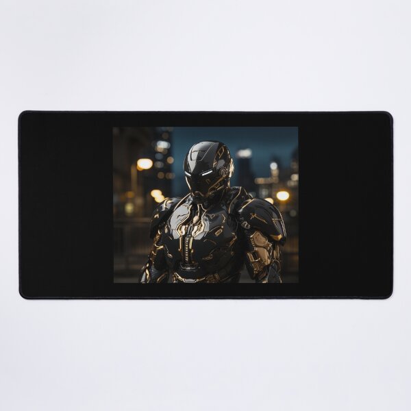 Item preview, strong dark knight digital art armor robot cyborg designed and sold by UILOVE.