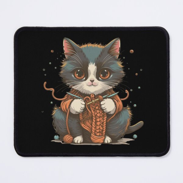 Item preview, knitting cat  designed and sold by jkrphoto.