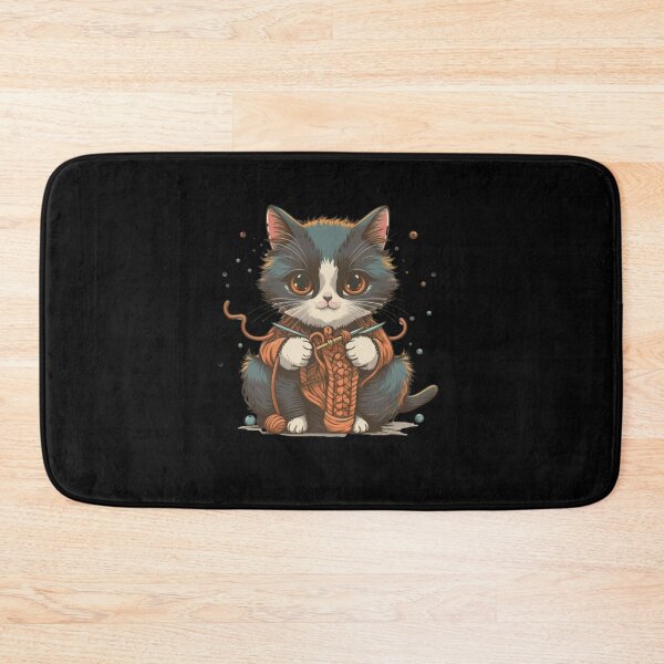 Item preview, knitting cat  designed and sold by jkrphoto.