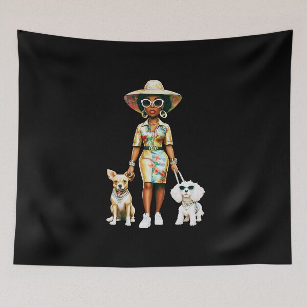 Item preview, A Ghanaian girl walking her dog designed and sold by OURBYPRODUCTS.