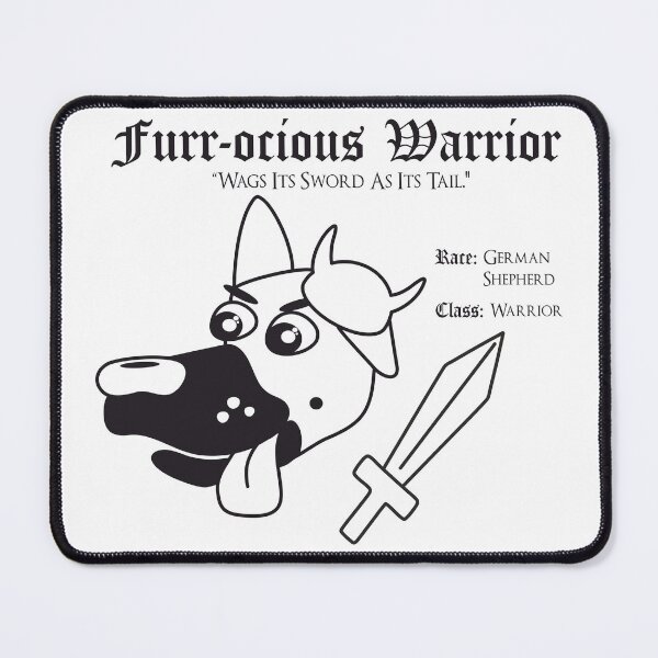 Item preview, RPG Dog Class - Warrior (Furr-ocious Warrior) designed and sold by Maewps.
