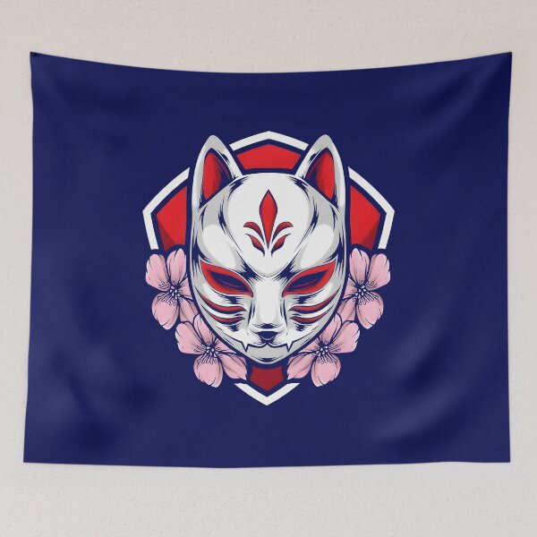 Item preview, Flower Kitsune Mask  designed and sold by MoonRag.
