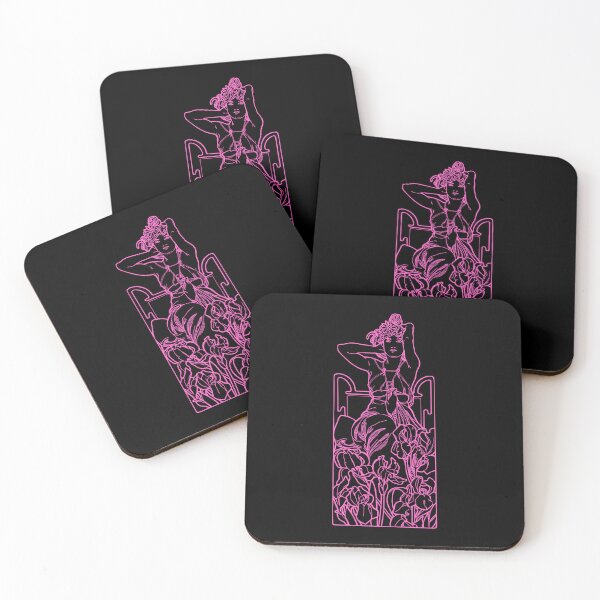 Item preview, Alphonse Mucha Amethyste Pink Neon designed and sold by lachataigne.