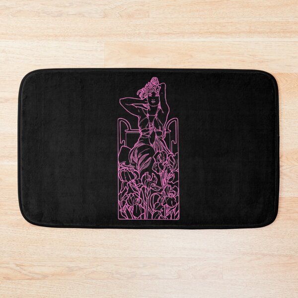 Item preview, Alphonse Mucha Amethyste Pink Neon designed and sold by Heraldry design.