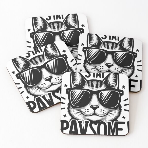 Item preview, Stay Pawtastic - Cat in Sunglasses designed and sold by LongIslandDesgn.