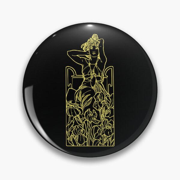 Item preview, Alphonse Mucha Amethyste Yellow Neon designed and sold by Heraldry design.