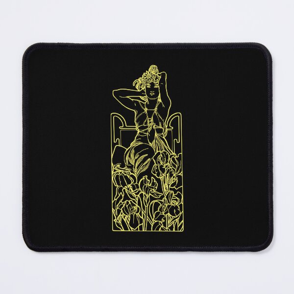 Item preview, Alphonse Mucha Amethyste Yellow Neon designed and sold by lachataigne.