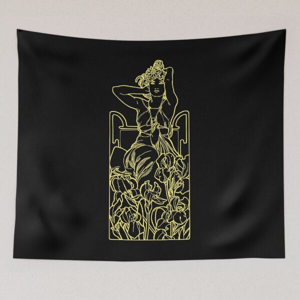 Item preview, Alphonse Mucha Amethyste Yellow Neon designed and sold by lachataigne.