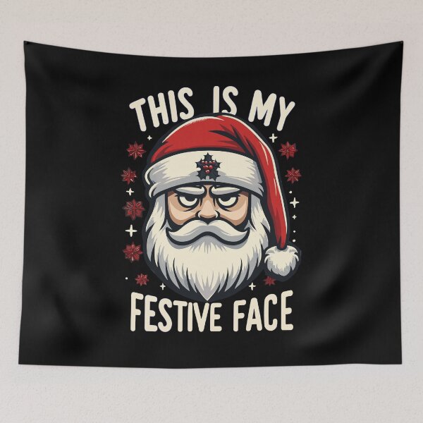 Item preview, Santa's Bored Festive Face Christmas Funny  designed and sold by CG Studio.