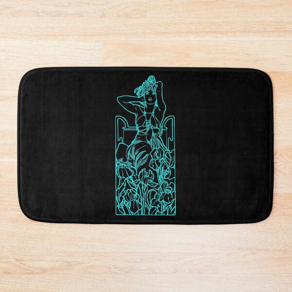 Item preview, Alphonse Mucha Amethyste Glow Blue Neon designed and sold by Heraldry design.