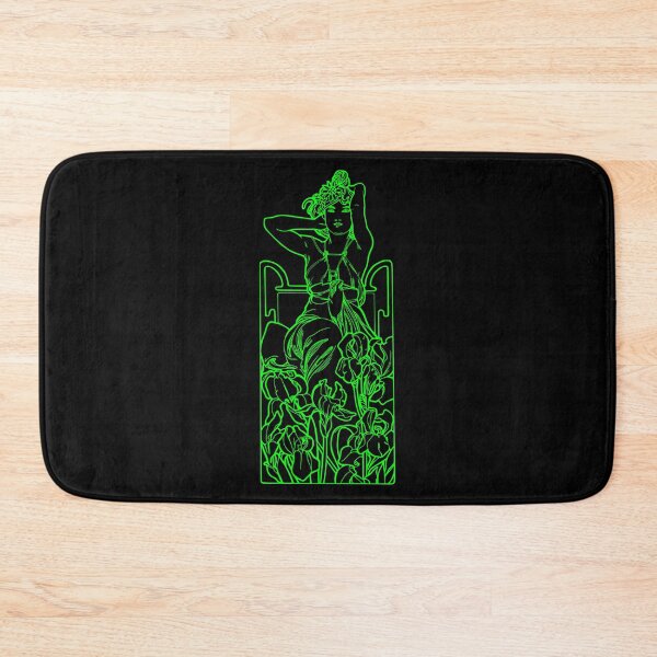 Item preview, Alphonse Mucha Amethyste Glow Green Neon designed and sold by Heraldry design.