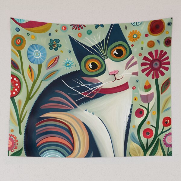 Item preview, Colorful Garden Cat designed and sold by Reclining Buddha Cat.