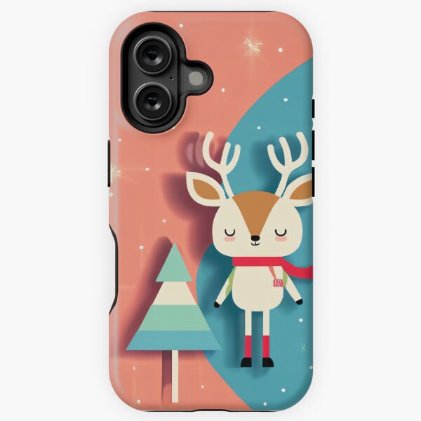 Festive deer celebrates Christmas joy #02 iPhone Tough Case