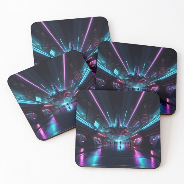 Item preview, Galactic Hub: Neon Dreamscape at the Space Station designed and sold by RevGens.