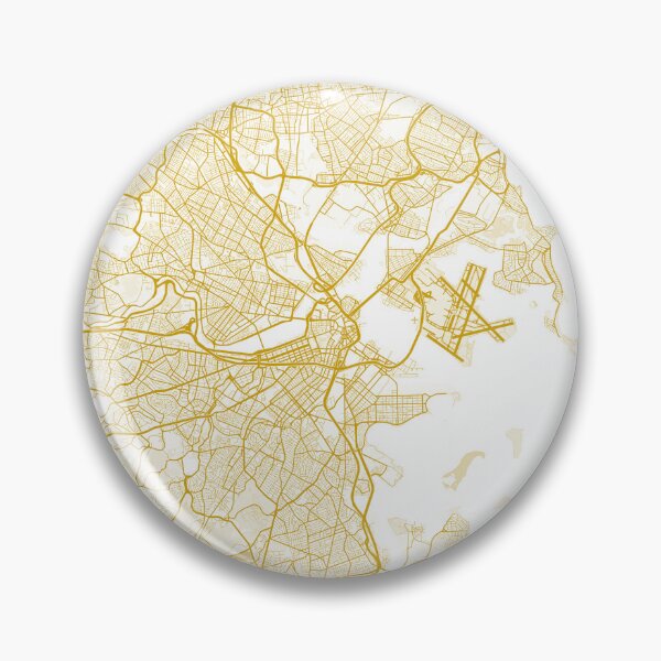 Item preview, Boston City Map designed and sold by feether-store.