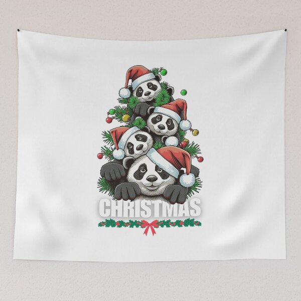 Item preview, Merry Christmas panda is a festive greeting that expresses the joy, warmth and kindness associated with the holiday season designed and sold by Studio-wzory.