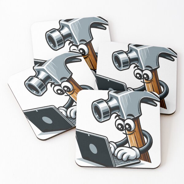 Item preview, Hammer on laptop comic designed and sold by LongIslandDesgn.