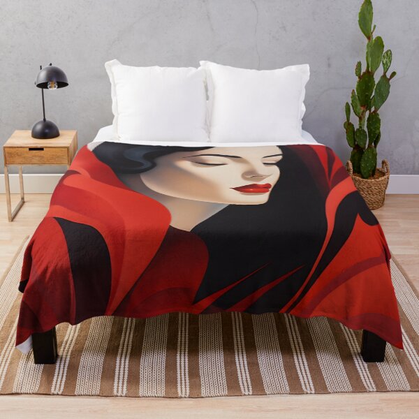 Item preview, Crimson Elegance: Enigmatic Portrait of a Woman in Red designed and sold by X4eArtist.