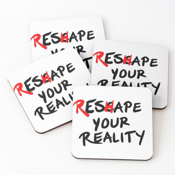 Item preview, "Reshape Your Reality" Motivational Insipriational Typography designed and sold by Nanocurry Art.