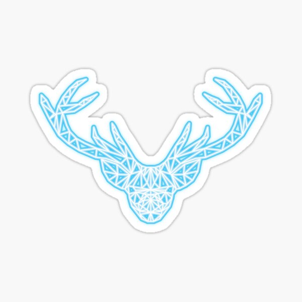 Turnip the neon low poly stag Sticker
