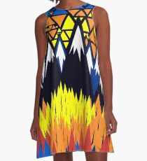 Triangulated Location A-Line Dress