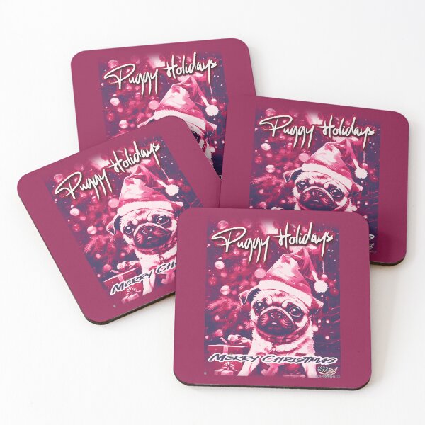Item preview, Pug HAPPY HOLIDAYS 97 MERRY CHRISTMAS PUGGY HOLIDAYS designed and sold by RedBluffTraders.