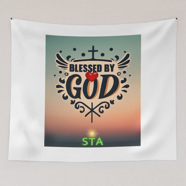 Item preview, BLESSED BY GOD STA designed and sold by carlos crane.