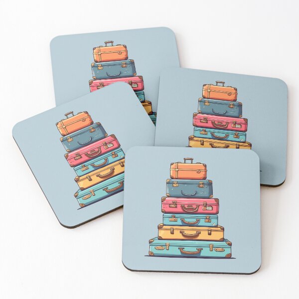 Item preview, Voyage Colors: Vintage Suitcase Stack designed and sold by InkElemental.
