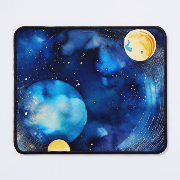 Item preview, “Lunar Harmony: Gilded Moons in Azure Skies” designed and sold by Frame of Mind .
