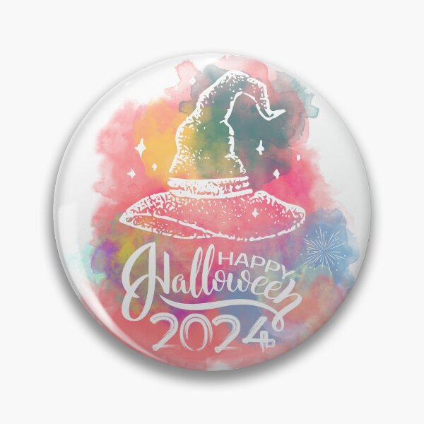 Item preview, Happy Halloween 2024 Sticker, Coloral Hallowen Sticker, New year Sticker, WitchHat sticker                                              designed and sold by Babinooart.