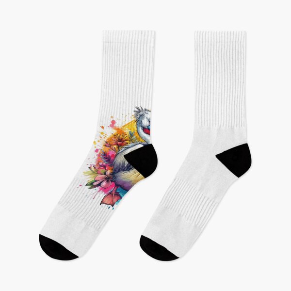 Item preview, Beautiful colorful pelican with various leaves and flowers around designed and sold by Marcoshop10.