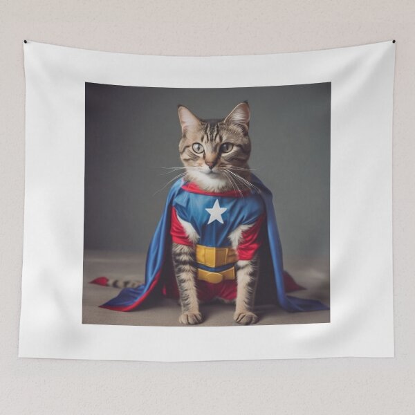 Item preview, The cat is a superhero designed and sold by SOVA-STYLE.