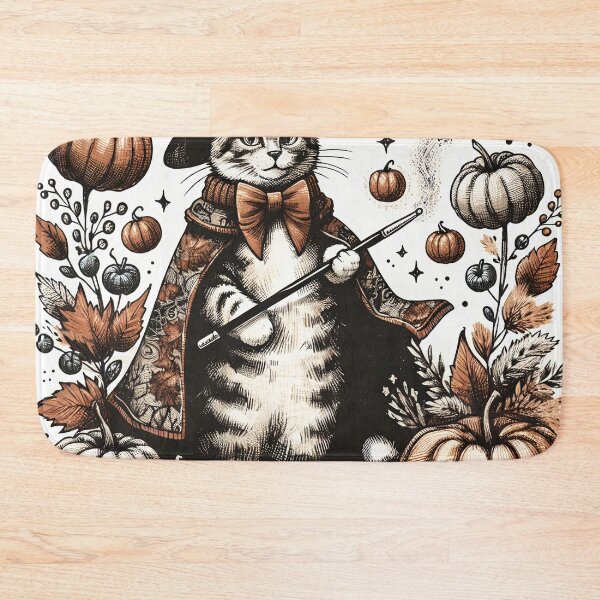 Item preview, Dapper Cat Conjuring Autumn Charms designed and sold by PictorialWhimsy.