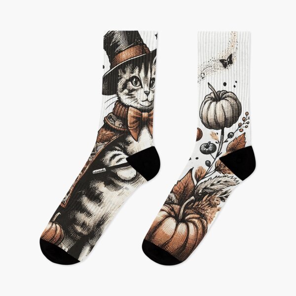 Item preview, Dapper Cat Conjuring Autumn Charms designed and sold by PictorialWhimsy.