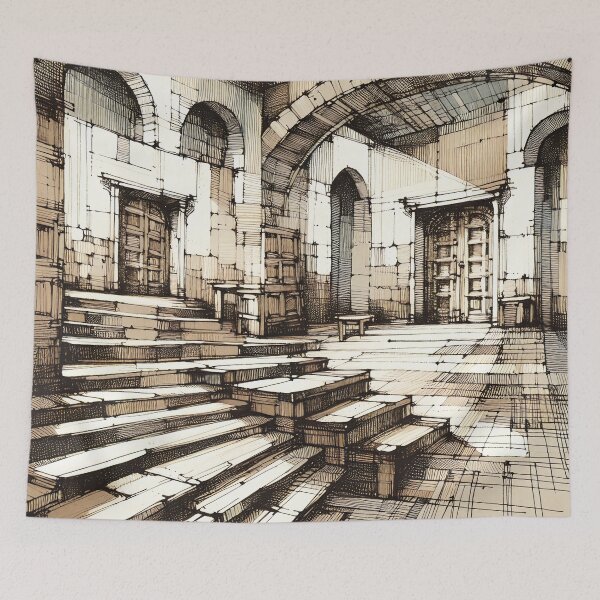 Item preview, Whispers of the Ancient Library Hall designed and sold by PictorialWhimsy.
