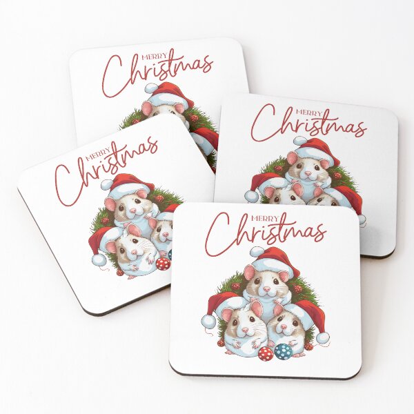 Item preview, Merry Christmas hamsters are Christmas greetings that express joy, warmth and kindness. designed and sold by Studio-wzory.