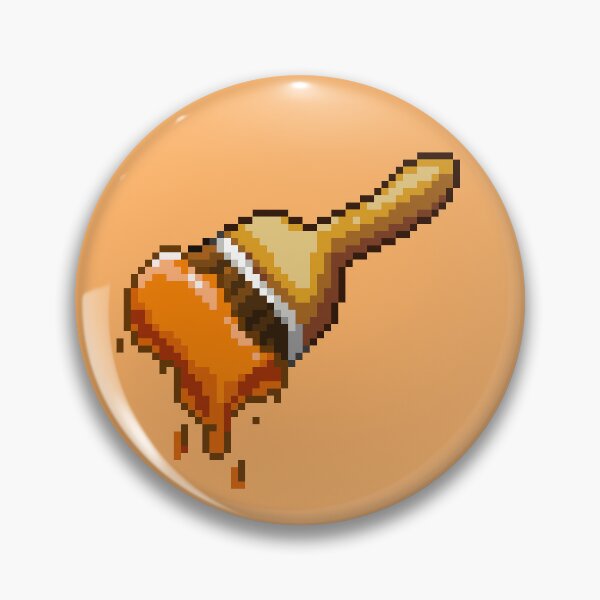 Item preview, Neopet Orange Paint Brush Pixel Art designed and sold by AyrosArts.