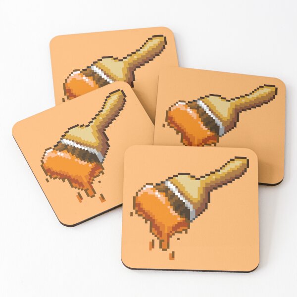 Item preview, Neopet Orange Paint Brush Pixel Art designed and sold by AyrosArts.