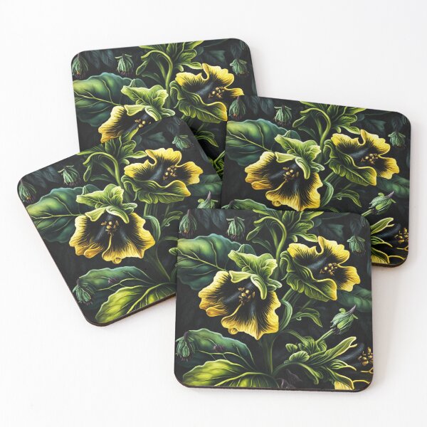 Item preview, Black Henbane Witchy Dark Botanical Print designed and sold by StygianVintage.